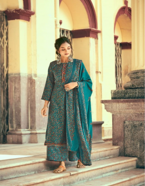 rama top - pure pashmina print with neck & fancy lace work | dupatta - pashmina shawl print with arca lace | bottom - pashmina payal print fabric printed  work wedding 