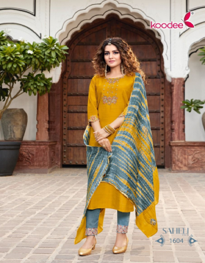 mustard top - chinon with full inner | bottom - cotton slub lining lycra with embroidery work | dupatta - shibori dupatta  fabric embroidery work wedding 