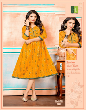 mustard heavy rayon | length - 48 fabric embroidery work ethnic 