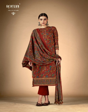 red top - premium pashmina spun with swarovsky work | dupatta - pure pashmina spun shawl (2.30 mtr) | bottom - pure pashmina spun fabric printed work festive 