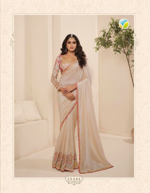 white saree - embroidered hotstar silk | blouse - digital printed embroidered silk blouse fabric embroidery work wedding 