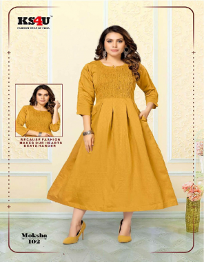 yellow finest quality of pure heavy fancy fabric plain work  work ethnic 
