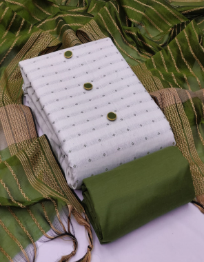 mahendi  top - cotton (2.2 mtr) | bottom - cotton (2 mtr) | dupatta - jacquard (2.2 mtr) fabric printed work festive 