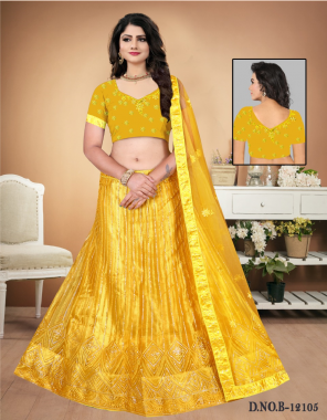 yellow fabric - net | flair - 3 meter | inner - micro | cancan and canvas also come for  more volume of flair semi stitched | up to 44