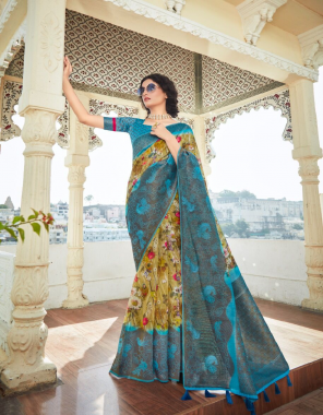 sky blue fabric - soft cotton | rapiar pallu jacquard | antic zari pallu & blouse  fabric printed  work ethnic 