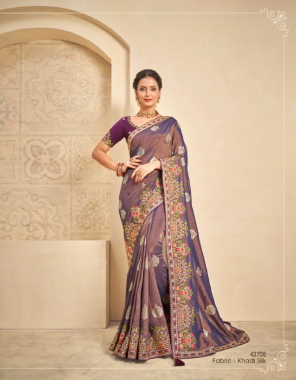 purple fabric - khadi silk - patterned organza - crepe silk - satin silk | blouse fabric - raw silk  fabric printed work wedding 