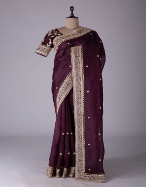 wine fabric - heavy black rangoli silk on multi | coding & sequence embroidery work | lace with heavy sequence butti on all over saree | blouse - heavy mono banglory silk fabric on multi | coding & sequence embroidery work on blouse (master copy ) fabric embroidery work wedding 