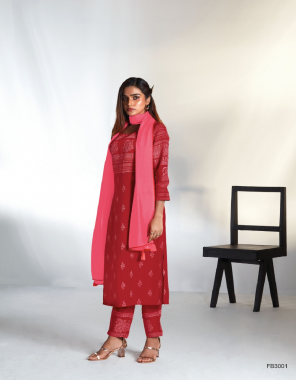 red kurti - placement prints with handwork on viscose by modal chanderi silk | bottom - placement prints on viscose by modal chanderi silk | dupatta - pure viscose silk with lace fabric printed  work wedding 
