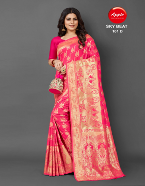 pink cotton silk saree fabric printed  work festive 