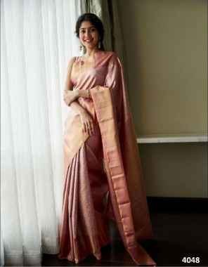 pink fabric - soft lichi silk cloth | blouse - exclusive jacquard border (master copy) fabric printed  work wedding 