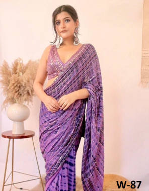 purple saree - georgette - 9000 velvet - heavy rangoli silk - heavy soft georgette - soft georgette - soft vichitra silk | blouse - banglory silk - heavy mono silk - heavy banglory silk - satin banglory -  fabric embroidery  work wedding 