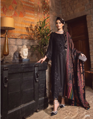black top - pure rayon cotton print with heavy self embroidery & patches | bottom - cotton solid | dupatta - cotton mal mal print (pakistani copy) fabric embroidery  work casual 