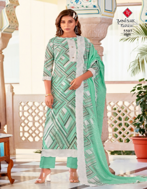 parrot green top - pure cotton print | bottom - pure lawn | dupatta - pure mal cotton  fabric printed  work wedding 