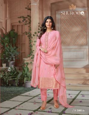 baby pink top - pure dola silk jacquard with embroidery with handwork | bottom - pure santoon | dupatta - pure organza embroidery work  fabric embroidery  work wedding 