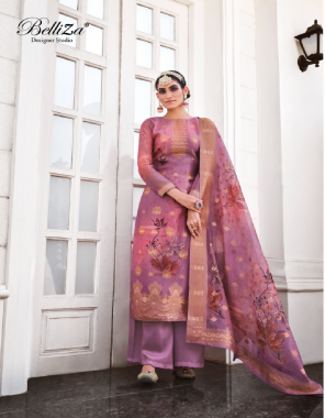 pink top - pure organza jacquard digital print with handwork with inner (2.50 mtrs apx) | dupatta - pure organza jacquard digital print (2.30 mtrs apx ) | bottom and inner - pure dull santoon (5 mtrs apx) fabric printed  work wedding 