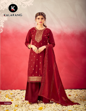 red top - pure muslin dola jacquard | bottom - parampara silk | dupatta - muslin with work  fabric embroidery  work ethnic 