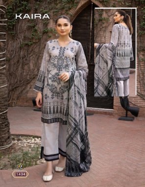 grey  top - pure cotton print 2.30 mtrs | bottom - pure cotton print 2.0 mtrs | dupatta - heavy mal mal 2.25 mtrs  fabric printed  work festive 
