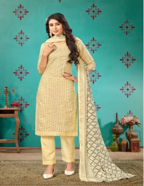yellow top - pure cotton print with ethentic work | bottom - pure cotton solid dyed | dupatta - pure cotton kota chex print  fabric printed  work ethnic  