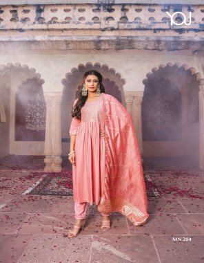 peach top - finest quality of heavy quality of viscose yarn dyed fabric | bottom - finest & heavy rayon fabric with embroidery | dupatta - fancy & heavy quality with fancy border  fabric embroidery  work wedding 