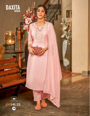 pink pure cotton dobby fabric top and bottom with fancy embroidery and cotton inner and dupatta  fabric embroidery  work wedding 