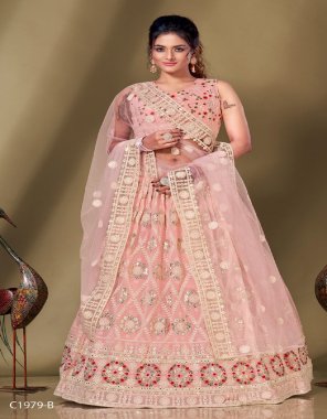 pink top - excuisite lucknowi work with multi thread work | lehenga - pure viscose with excuisite lucknowi work with multi thread work | dupatta - heavy net fabric with excuisite lucknowi work with multi thread work | size - 40(ready) 1-1 inch margin extended 42 | sleeve inside  fabric thread work  work festive 