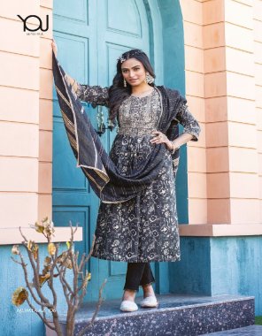 grey top - finest quality & heavy quality of fancy chanderi prints | original lycra stratchable designer pant | fancy lining fabric dupatta with lace fabric printed  work ethnic 