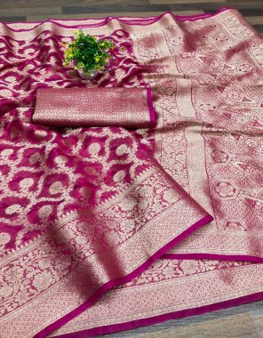 pink organza | type - weaving  fabric printed  work wedding 