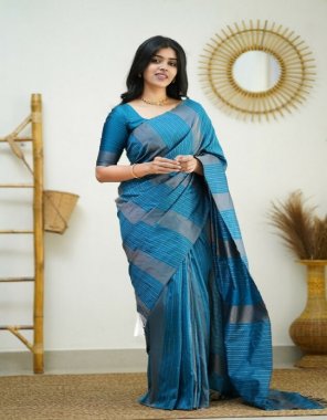 sky fabric type - banarasi soft silk saree | saree length - 5.5 meter | blouse length - 0.8 meter(master copy) fabric printed  work ethnic 
