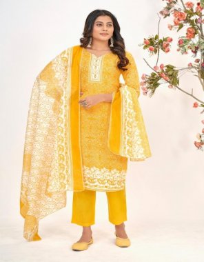 yellow top - pure cotton print with swarovski work | bottom - pure cotton dyed | dupatta - pure cotton kota chex print  fabric printed  work festive 