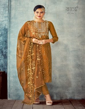yellow top & bottom - pure tensilk silk | dupatta - organza | heavy multihead embroidery on kurta & pant  fabric embroidery  work wedding 
