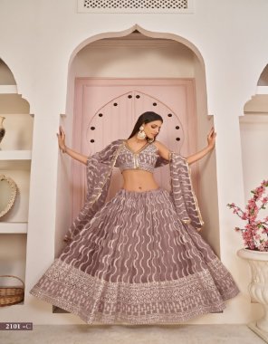 purple lehenga - butterfly net with cotton thread work and sequence work embroidery | dupatta - butterfly net with all over embroidery with readymade fancy lace | blouse & inner - butterfly net with embroidery and american crepe inner with cancan canvas fabric embroidery work wedding  
