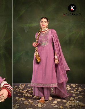 pink top - pure cotton silk with work | bottom - pure viscose reyon | dupatta - haf pure with work  fabric embroidery  work festive 
