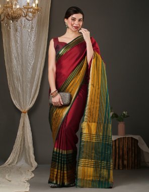 red aura silk woven design designer saree with blouse piece  fabric weaving  work casual 