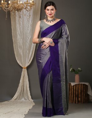 navy aura silk woven design designer saree with blouse piece  fabric weaving  work casual 