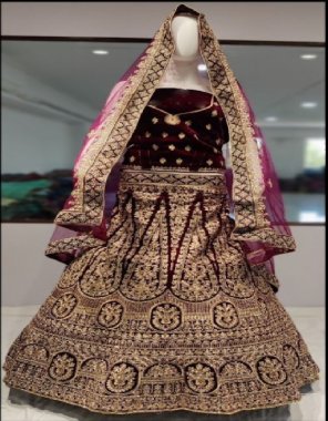 wine  fabric - micro net | fancy zari with latkan (upto 50 size ) fabric embroidery  work wedding 