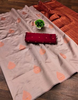maroon banarasi silk  fabric printed  work ethnic 