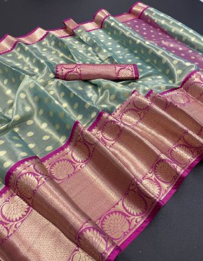rama handloom pure kanchivaram silk sarees with antique jari | rich pallu with tressal | blouse with border | minakari work | smooth & soft fabric  fabric printed  work festive 
