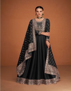 black top - premium silk (free size stitch) | dupatta - premium silk with heavy embroidery  fabric embroidery  work wedding  