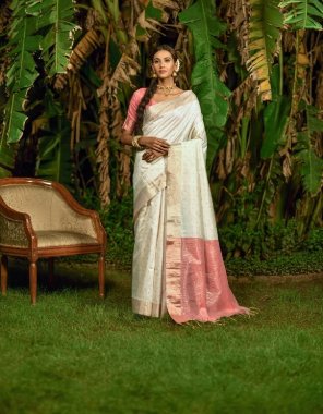white bhagalpuri silk saree with unique bandhani weave butti all over and zari woven border with contrast pallu & blouse piece | saree - 5.50 mtr | blouse - 0.80 mtr  fabric printed  work wedding 
