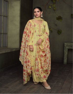 yellow top - lawn with full shirt lucknowi embroidery & chiffli + fancy work in daman | bottom - cotton cambric dyed with heavy chiffli and multi embroidery | dupatta - lawn digital print with both side border embroidery + chiffli work  fabric embroidery  work festive 