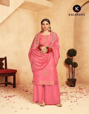 pink top - pure muslin dola jacquard | bottom - bsy silk | dupatta - muslin with heavy work  fabric embroidery  work festive 