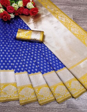 yellow soft lichi silk cloth | blouse - contrast with exclusive jacquard border (master copy) fabric printed  work wedding  
