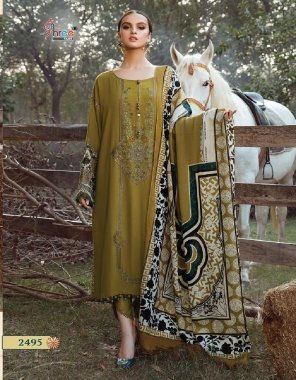mustard top - heavy reyon cotton dyed with heavy kashmiri self embroidery | bottom - reyon cotton | dupatta - silver chiffon(pakistani copy) fabric embroidery  work festive 