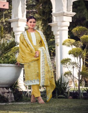 yellow top - cotton exclusive designer print (2.50 mtrs apx) | dupatta - cotton mal mal print (2.30 mtrs apx) | bottom - cotton salwar (3 mtrs apx)  fabric printed  work ethnic 