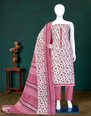 pink top - pure cotton crochet print with ethnic work | bottom - pure cotton dyed | dupatta - pure cotton kota chex print  fabric printed  work festive 