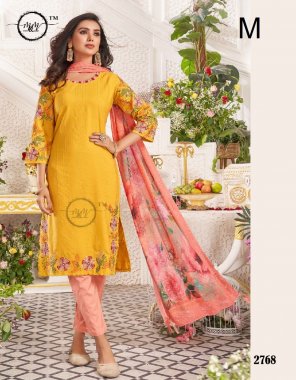 yellow belgium silk sequence heavy embroidery and handwork | bottom - lycra | dupatta - digital sequence (size set) fabric embroidery  work festive 