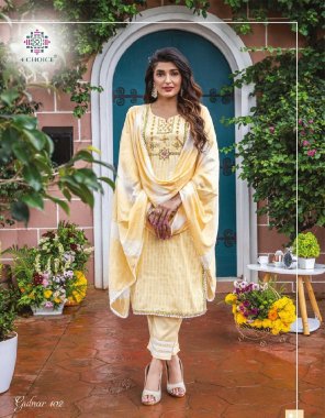 yellow top - bombay lurex with embroidery work and handwork | bottom - bombay pants white lace work | dupatta - tie die chanderi four lace stitch fabric embroidery  work ethnic 
