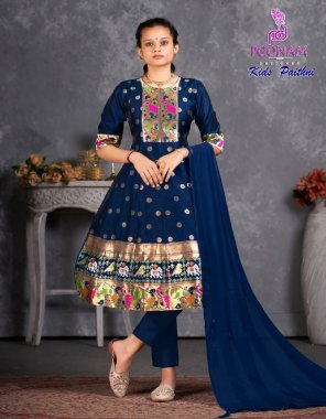 navy top - tapeta silk with paithani pattern gown | inner - crop | bottom tapeta pant | dupatta - nazneen with latkan accessories | size - xs - 30| s - 32| m - 34 | l - 36 fabric printed  work ethnic 