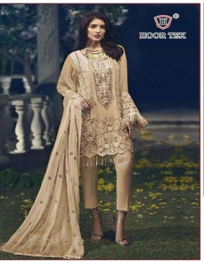 yellow top - fox georgette with embroidery work + ston + beautiful handwork | bottom - santoon | inner - santoon | dupatta - nazmin with embroidery / sequence work |size - 54(7xl) fabric embroidery  work wedding 