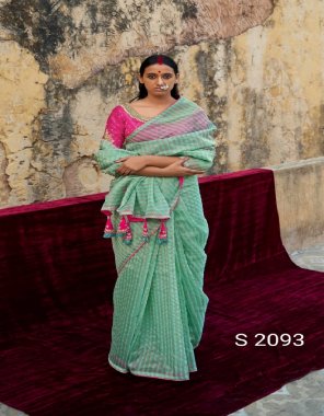 rama soft organza with stripe zari weaving | soft silk designer blouse  fabric weaving work festive 